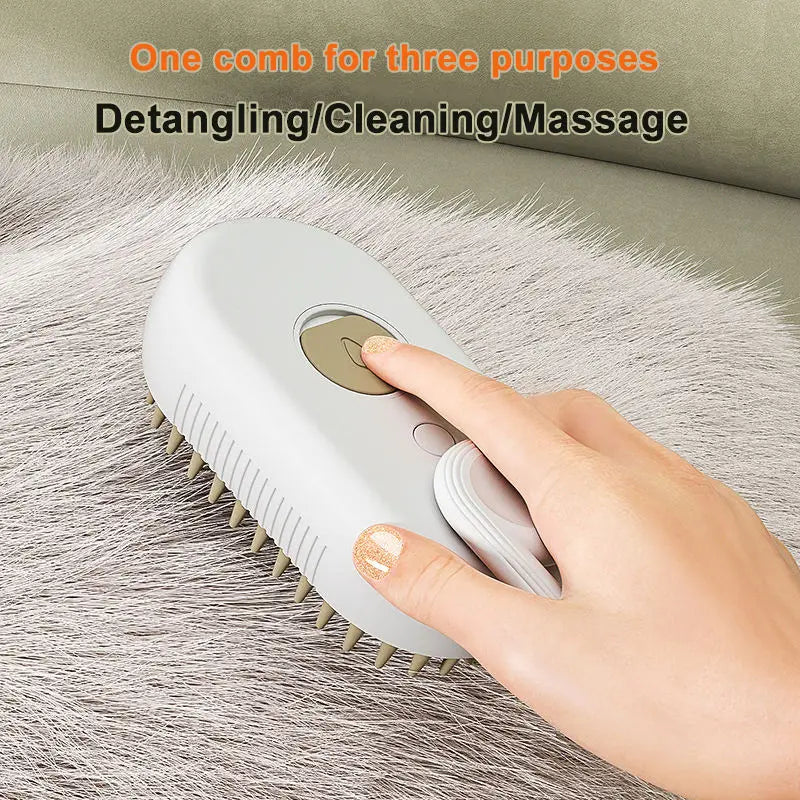Self-Cleaning Steam Pet Brush