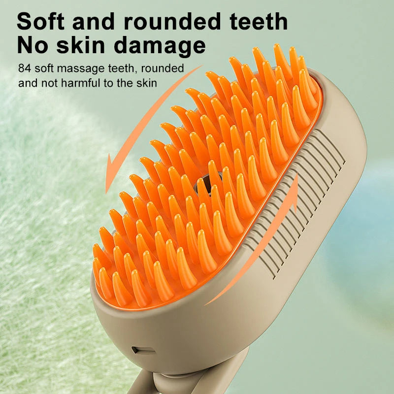 Self-Cleaning Steam Pet Brush