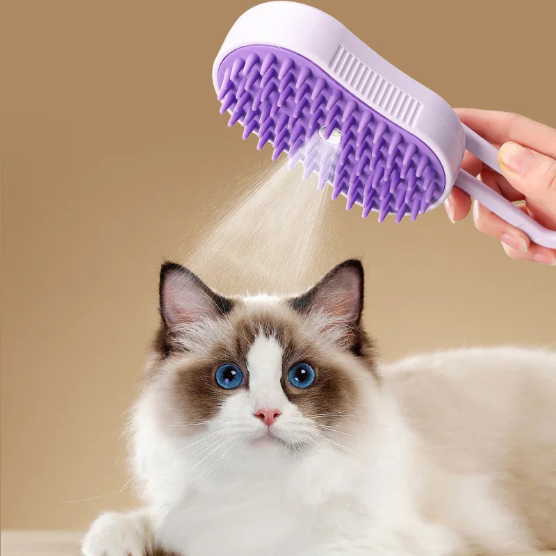 3-in-1 Steamy Pet Grooming Brush