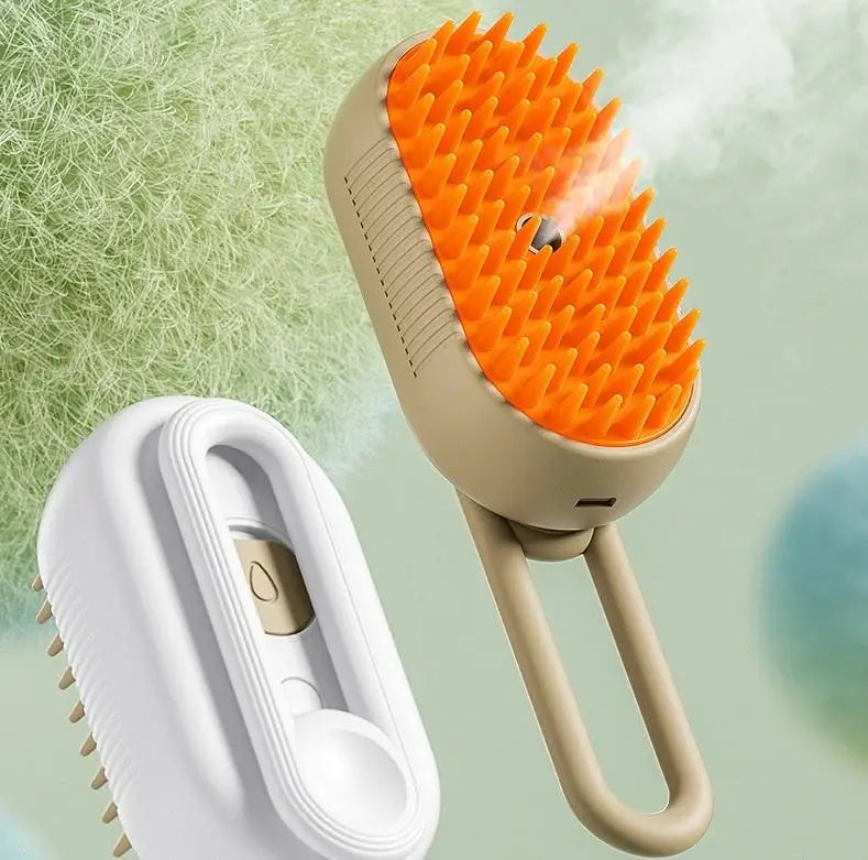 Self-Cleaning Steam Pet Brush